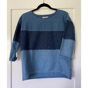 Madewell - Tri Colored Blue Top - Size:XS